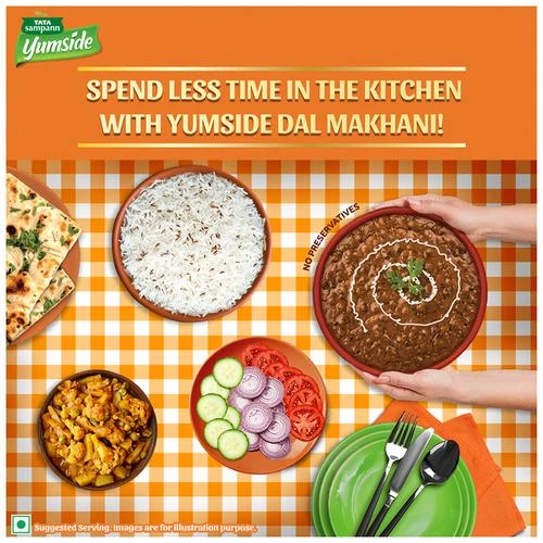 Tata Sampann Yumside Delhi Style Dal Makhani -Ready To Eat Meal, 285 g-8.webp